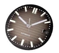 XTINKOPW 1pc 40mm Big Square Watch Case Fit NH35A NH36 NH70 NH72 Movement 100m Green Lumnious Dial(Brown Dial Set)