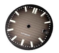 XTINKOPW 1pc 40mm Big Square Watch Case Fit NH35A NH36 NH70 NH72 Movement 100m Green Lumnious Dial(Brown Dial)