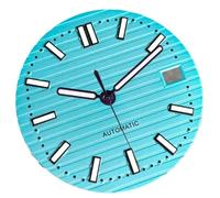 XTINKOPW 1pc 40mm Big Square Watch Case Fit NH35A NH36 NH70 NH72 Movement 100m Green Lumnious Dial(Light Blue Dial Set)