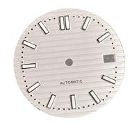 XTINKOPW 1pc 40mm Big Square Watch Case Fit NH35A NH36 NH70 NH72 Movement 100m Green Lumnious Dial(White Dial)