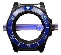 XTINKOPW 1pc 40mm Black Watch Case C3 Luminous Bezel for SUB NH35 NH36 4R36 8215 2824 Movement 28.5mm Dial Crystal 10ATM(6mm,ETA 2824)