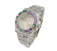 XTINKOPW 1pc 40mm Case NH35 Case Color Bezel 120 Rotations Case Solid Stainless Steel Case Fit NH35/36/34 Movement(NO.1,Solid Back Cover)