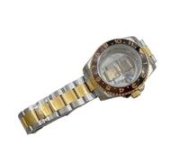 XTINKOPW 1pc 40MM Gold Silver Watch Case for GMT NH35 NH34 Automatic Movement Green Black Bezel Stainless Steel(A12)