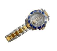 XTINKOPW 1pc 40MM Gold Silver Watch Case for GMT NH35 NH34 Automatic Movement Green Black Bezel Stainless Steel(A7)