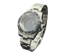 XTINKOPW 1pc 40mm NH35 Sub/GMT Case 120-Click Bezel Stainless Steel Sapphire Glass for NH34/NH36 Movements 28.5mm Dial Accessories(Maize,Solid Back Cover)