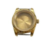 XTINKOPW 1pc 40mm NH35 Watch Case for NH35 Movement Gold 100 Meters 120 Clicks Bezel 904l Steel Watch Open Close Case(A3)