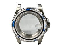 XTINKOPW 1pc 40mm NH35 Watch Case Set 316L Steel Sapphire Glass 120-Click Bezel Fit NH34/NH35/NH36 Movements 28.5mm Dial Watch Accessories(White,Glass Back Cover)