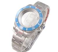 XTINKOPW 1pc 40mm Stainless Steel 20ATM Diver Watch Case for NH35 NH36 Miyota8215 ETA2824 PT5000 Automatic Blue Ceramic Bezel(Flat Grass-Grass,ETA2824 PT5000)