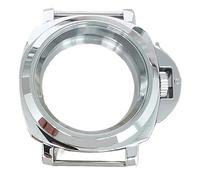 XTINKOPW 1pc 40MM Watch Case for NH35 Stainless Steel with Handle Case for NH35 NH36 4R36 7S26 Movement Watch Accessories Silver Color(Polished Case)