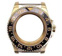 XTINKOPW 1pc 40mm Watch Case Glass for NH35 NH36 NH34/38 2824 8215 Movement 28.5mmDial Gold GMT Ceramic Inlay Bezel(Glass Cover 2,Miyota 8215)