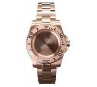 XTINKOPW 1pc 40mm Watch Case Rose Gold Stainless Steel Strap for Yacht Nh35 Nh36 4R36 ETA 2824 8215 Movement 28.5mm Dial(Solid Cover 2,NH34 35 36 38)