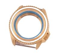 XTINKOPW 1pc 41mm Glass Golden Watch Case Black/Blue/Sky Blue/White/Green/Brown Chapter Ring for NH35 Movement 3.8 Crown(I)