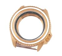 XTINKOPW 1pc 41mm Glass Golden Watch Case Black/Blue/Sky Blue/White/Green/Brown Chapter Ring for NH35 Movement 3.8 Crown(K)