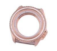 XTINKOPW 1pc 41mm Rose Gold Watch Case Glass Black/Blue/Sky Blue/White/Green/Brown Chapter Ring Fit NH35 Movement 3.8 Crown(A8)