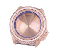 XTINKOPW 1pc 41mm Rose Gold Watch Case Glass Black/Blue/Sky Blue/White/Green/Brown Chapter Ring Fit NH35 Movement 3.8 Crown(A6)