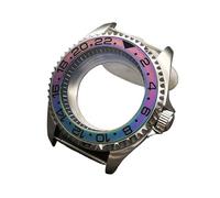 XTINKOPW 1pc 42mm Silver SKX007 Transparent Back Cover Watch Case Dome Crystal Glass Fits NH35 NH36 7S26 4R Movement Men Watch Cases(02)