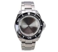 XTINKOPW 1pc 43.8mm Modified Samurai Diving Watch Case Glass for NH35 NH36 NH38 NH34 Movement 28.5mm Dial Solid Steel Bracelet(A4 White Chapter)