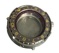 XTINKOPW 1pc 45mm Canned Watch Case NH35 Case with Ceramic Bezel Fit NH35 NH36 Movement 3ATM Watch Parts(Gray glod)