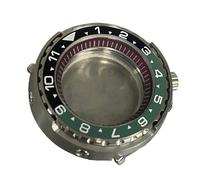 XTINKOPW 1pc 45mm Canned Watch Case NH35 Case with Ceramic Bezel Fit NH35 NH36 Movement 3ATM Watch Parts(Black Green)