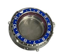 XTINKOPW 1pc 45mm Canned Watch Case NH35 Case with Ceramic Bezel Fit NH35 NH36 Movement 3ATM Watch Parts(Blue)