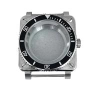 XTINKOPW 1pc Fashion Square Watch Case 316L Stainless Steel Glass Mirror Watch Case for NH35/NH36/4R/7S Movement Drop Shipping(Black A)