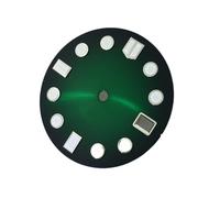 XTINKOPW 1pc Nh 29mm Black Gray Green Red White Dial Date Window C3 Luminous Fit NH34 NH35 NH36 NH37 NH38 Movement(Dial 2)
