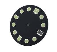 XTINKOPW 1pc Nh 29mm Black Gray Green Red White Dial Date Window C3 Luminous Fit NH34 NH35 NH36 NH37 NH38 Movement(Dial 8)