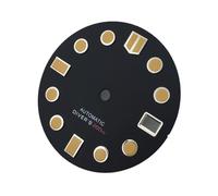 XTINKOPW 1pc Nh 29mm Black Gray Green Red White Dial Date Window C3 Luminous Fit NH34 NH35 NH36 NH37 NH38 Movement(Dial 9)