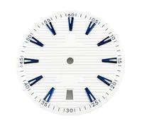 XTINKOPW 1pc NH35 33.5mm Watch Dial Black/White/Blue 6 O'clock Date Window Luminous Automatic Movement Accessories Parts(White)