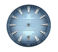 XTINKOPW 1pc NH35 33.5mm Watch Dial Black/White/Blue 6 O'clock Date Window Luminous Automatic Movement Accessories Parts(Blue 1)