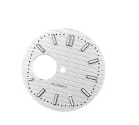 XTINKOPW 1pc NH35 43mm Nautilus Watch Case with Stainless Steel Glass Fits NH35/NH36/4R Movements Watch Accessories(Only White dial)