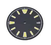 XTINKOPW 1pc NH35 Dial 28.5mm Dial Fashionable Green Glow Without Engraving, Suitable for NH35/NH36 Movement, Men's Watch Replacement Parts(NO.32)