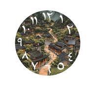 XTINKOPW 1pc NH35 Dial Rural Landscape Dial 28.5mm Arabic Numerals Dial NH36 Dial Fit NH35/6 Movement Watch Parts Replacement(NO.2,Single Calendar)