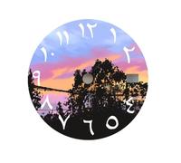 XTINKOPW 1pc NH35 Dial Sunset Dial 28.5mm Arabic Numeral Dial Fit NH35/NH36 Movement Watch Parts Dial(NO.2,Dual Calendar)
