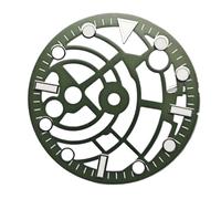 XTINKOPW 1pc NH35 Watch Dial 28.5mm Watch Faces Hollowed Out Surface DIY Accessories with BGW9 Strong Luminou for NH36/ NH35/ NH70 Movement(Military Green)