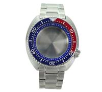 XTINKOPW 1pc NH36 45mm Watch Cases 316L Stainless Steel Bracelet Crystal for NH35 NH36 NH34/38 Movement 28.5mm Dial(Blue Chapter Ring 1)