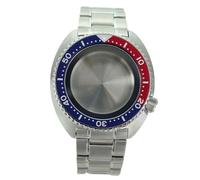 XTINKOPW 1pc NH36 45mm Watch Cases 316L Stainless Steel Bracelet Crystal for NH35 NH36 NH34/38 Movement 28.5mm Dial(Pure Black Chapter 1)