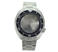 XTINKOPW 1pc NH36 45mm Watch Cases 316L Stainless Steel Bracelet Crystal for NH35 NH36 NH34/38 Movement 28.5mm Dial(Pure Black Chapter 2)