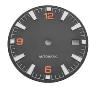 XTINKOPW 1pc Sterile 31mm Watch Dial with Date Window Green Luminous Fit 3.0 O'clock 3.8 O'clock for NH35 NH36 Movement Accessories(Dial 2)