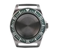 XTINKOPW 1pc Tactical Frog 42mm Titanium Diver Watch Case Glass Aluminum Bezel Insert Suitable for NH35/36 Movement(Green Insert)