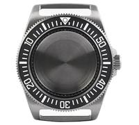 XTINKOPW 1pc Tactical Frog 42mm Titanium Diver Watch Case Glass Aluminum Bezel Insert Suitable for NH35/36 Movement(Green and Strap)