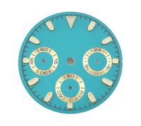 XTINKOPW 1pc Vk63 Dial 29mm Sterile Dial Blue Dial Green for Replacing Parts of Vk63 Quartz Movement Watch