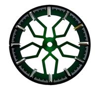 XTINKOPW 1pc Watch Accessories 31.8mm Hollow Wheel Bone Dial No Luminous Suitable for NH70/NH38 Movements No Logo Dial Blank Dial(Green)