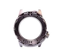 XTINKOPW 1pc Watch Case 42mm Stainless Steel Monster Diver Watch Case Glass 200M Suitable for NH35/36 Movement(Full Black)