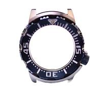 XTINKOPW 1pc Watch Case 42mm Stainless Steel Monster Diver Watch Case Glass Suitable for NH35/36 Movement(Blue Bezel)
