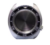 XTINKOPW 1pc Watch CASE 45mm Steel Turtle King Diver Watch Case Ceramic Bezel Fit for NH35/36 Movement(Silver Gray)