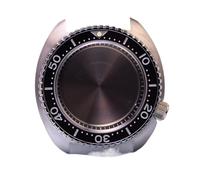 XTINKOPW 1pc Watch CASE 45mm Steel Turtle King Diver Watch Case Ceramic Bezel Fit for NH35/36 Movement(Black)