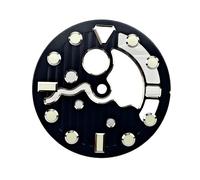 XTINKOPW 1pc Watch Hollow Dial NH35 Dial 28.5mm Suitable for 3.8 O'clock Case 4R Dial C3 Super Strong Green Light(Black)