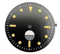 XTINKOPW 1pc Watch Modify Parts 28.5mm Black Sterile Dial Retro Fifty Five Fathoms Style Luminous Suitable for NH35/36 Automatic Movement(Model-2)