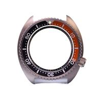 XTINKOPW 1pc Watch Modify Parts 45mm Titanium Turtle King Diver Watch Case Ceramic Bezel 20Bar Fit for NH35/36 Movement(Black Inner Ring)
